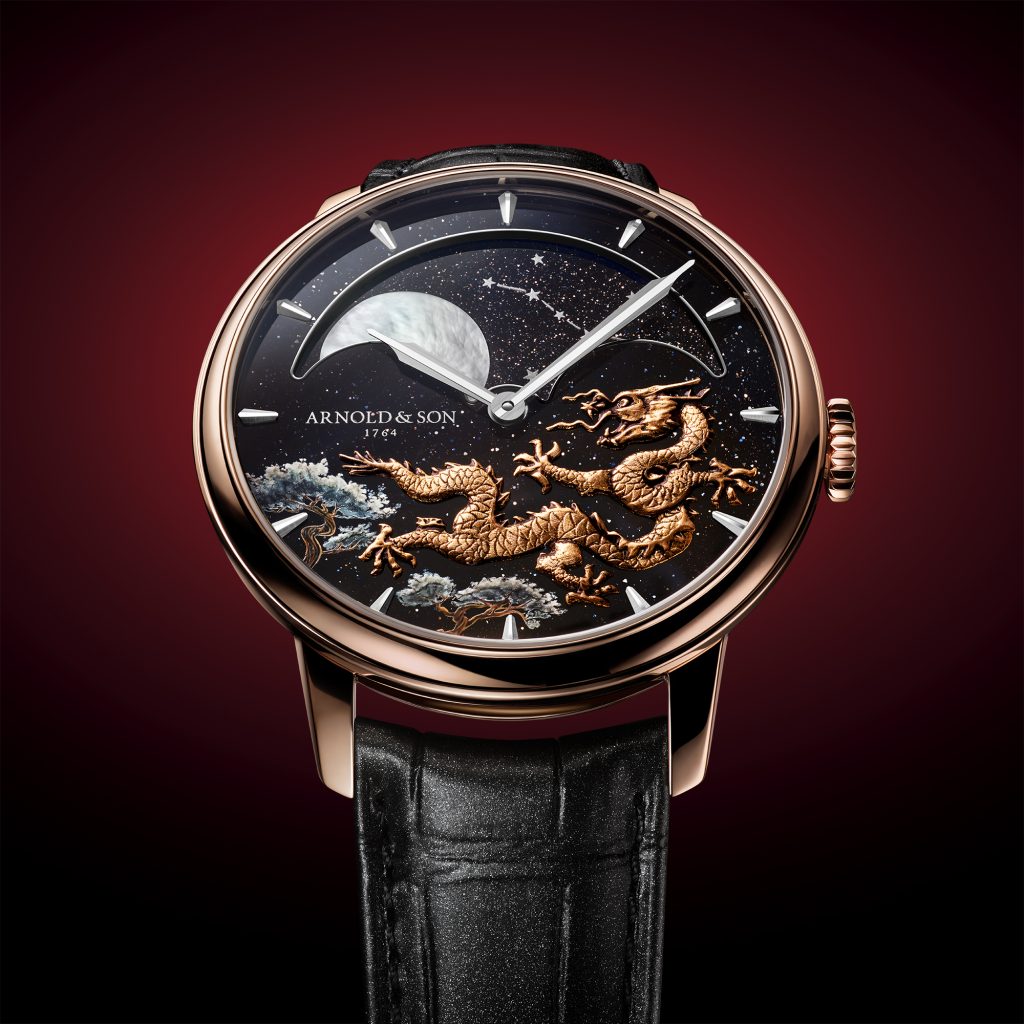 Arnold & Son Perpetual Moon 41.5 RG Year of the Dragon-black_face-up