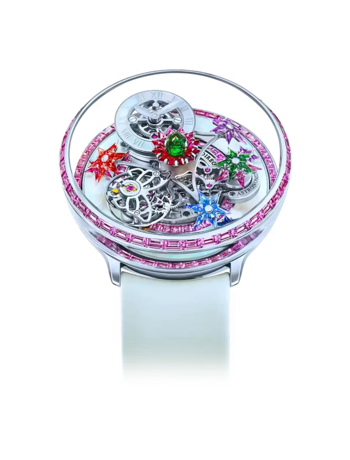 FLEURS DE JARDIN WHITE GOLD AND PINK SAPPHIRES