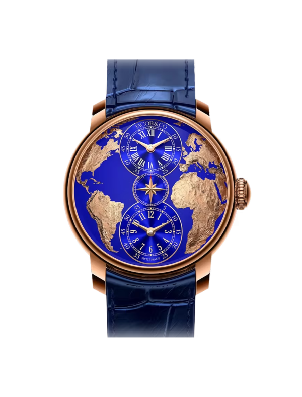 THE WORLD IS YOURS DUAL TIME ZONE ROSE GOLD