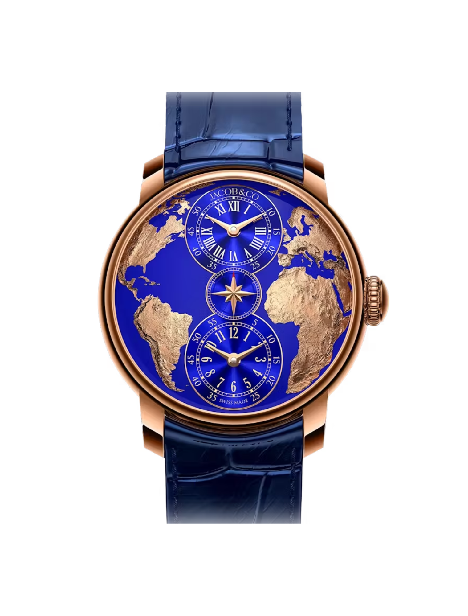 THE WORLD IS YOURS DUAL TIME ZONE ROSE GOLD - SHH