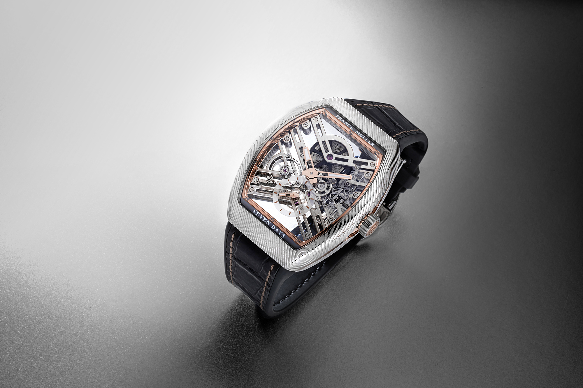Franck Muller Vanguard Damascus Steel Sincere Platinum Jubilee