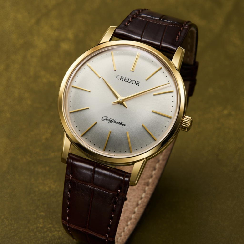 Credor Goldfeather Brown Strap